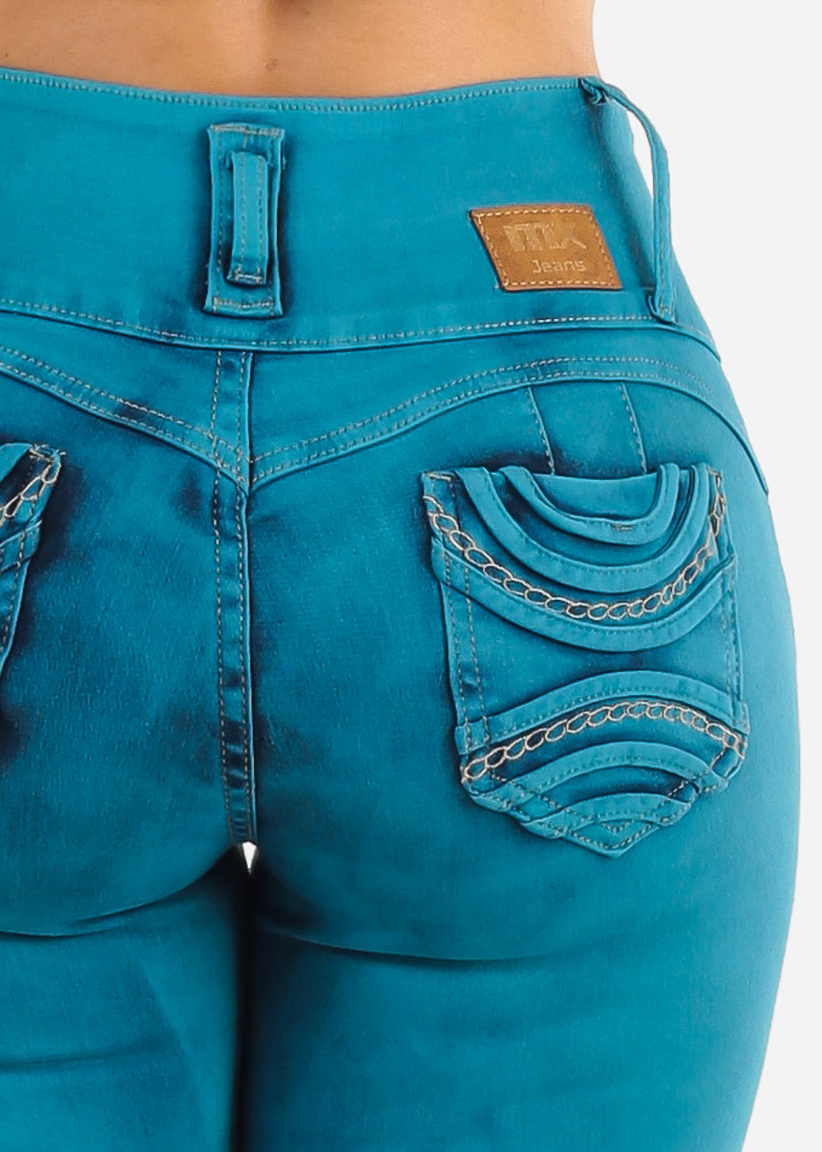 MX JEANS Butt Lift Chain Pocket Design Jeans