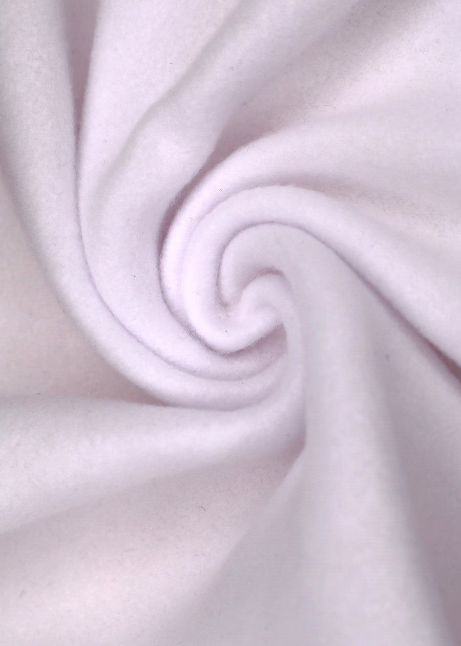 Cropped White Fleece Zip Up Hoodie