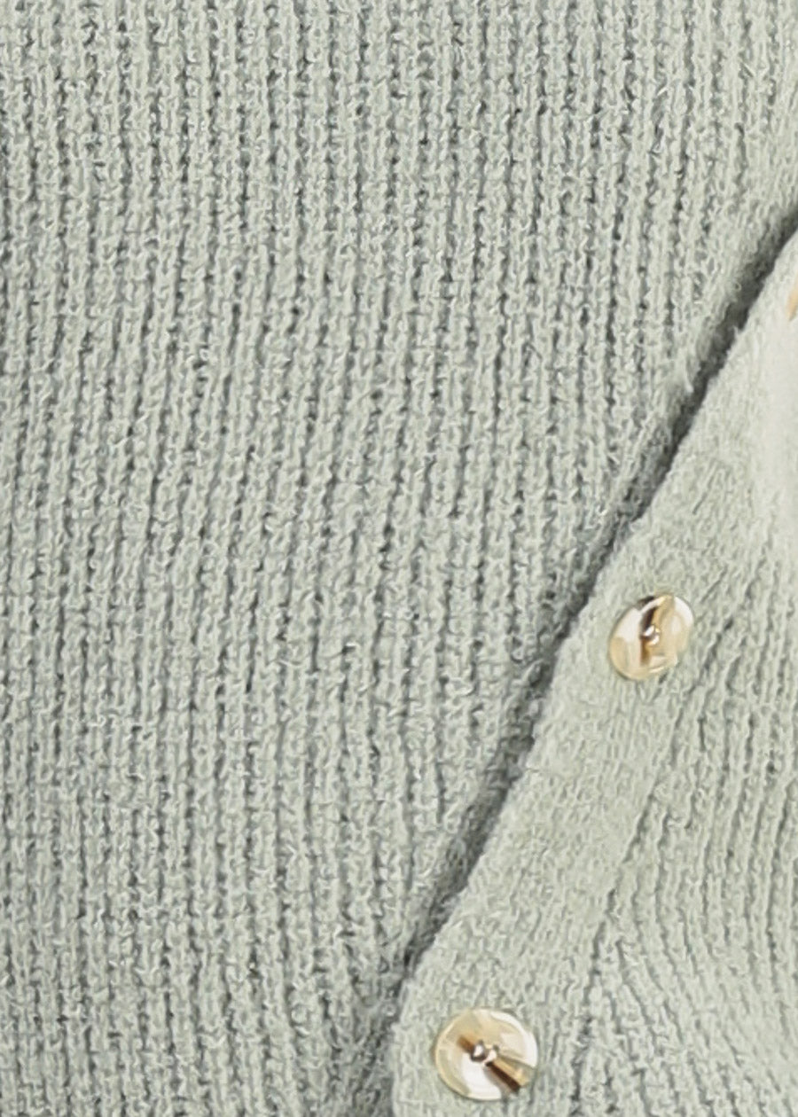 Long Sleeve Crewneck Knitted Sweater Mint