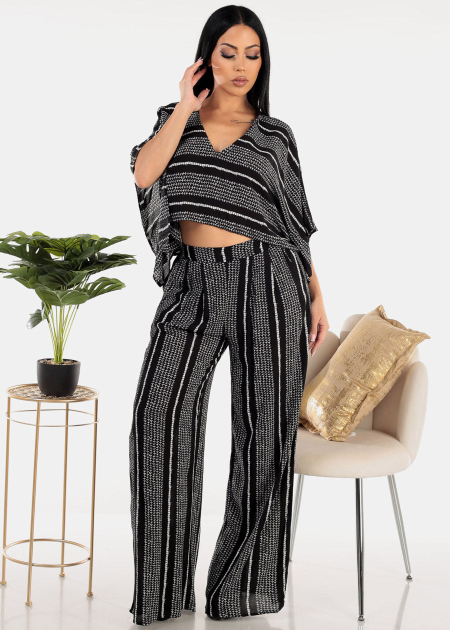 Printed Oversized Crop Top & Pants (2PCE SET)