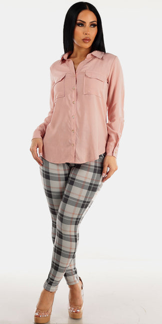 Pink Shirt Levantacola Plaid Outfit