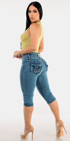 Ribbed Cami Butt Lift Denim Outfit