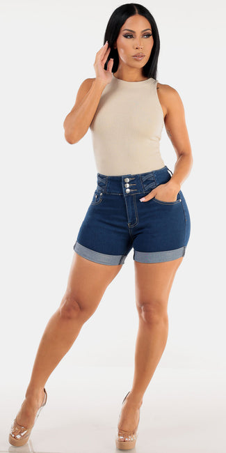 Ribbed Butt Lift Denim Outfit