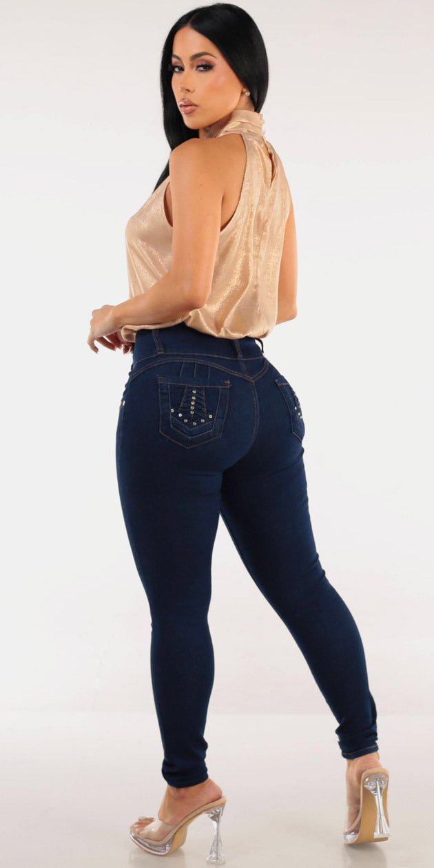 Halter Butt Lift Skinnies Set