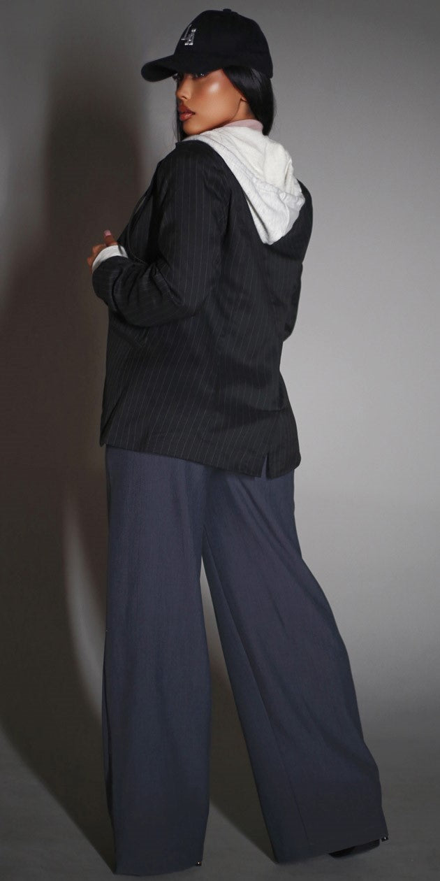 Stripe Pink Wide Pants Trio