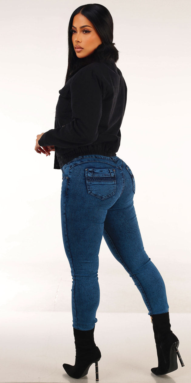 Cotton Black Levantacola Skinnies Trio