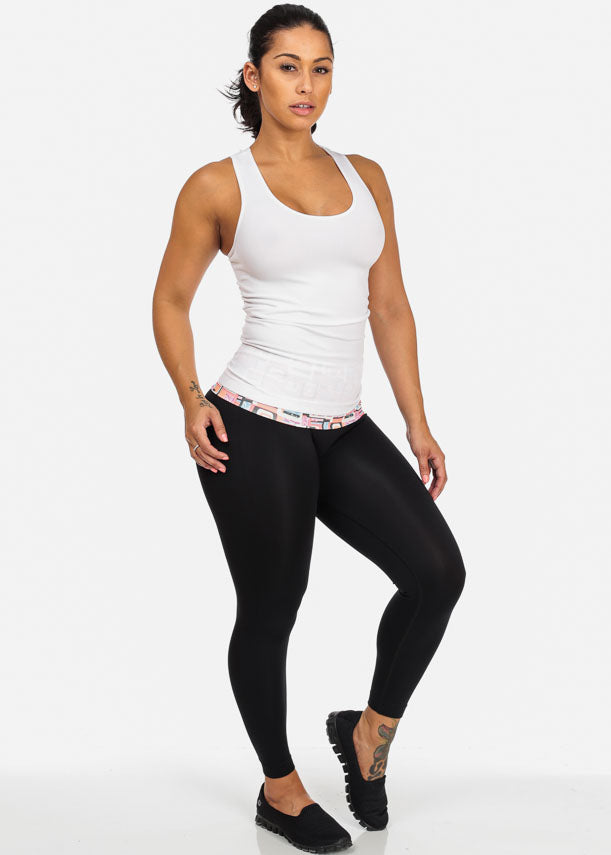 One Size Racerback Seamless Top (White)