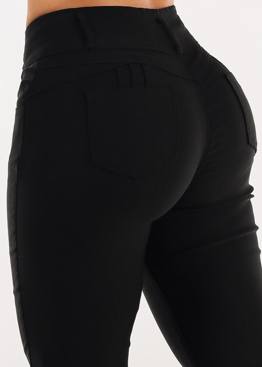 MX JEANS Butt Lift Hyper Stretch Jogger Pants Black