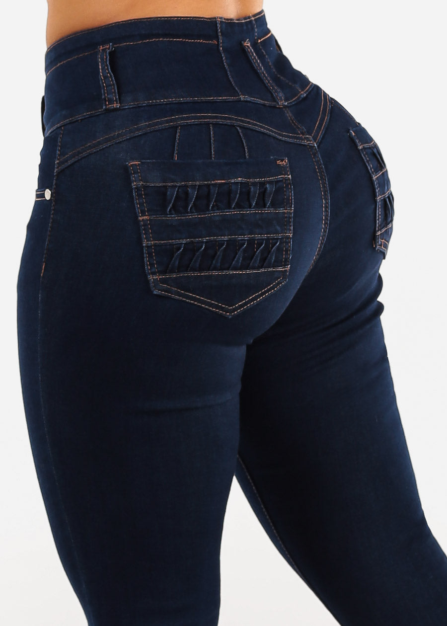 Butt Lift High Waist Dark Skinny Jeans