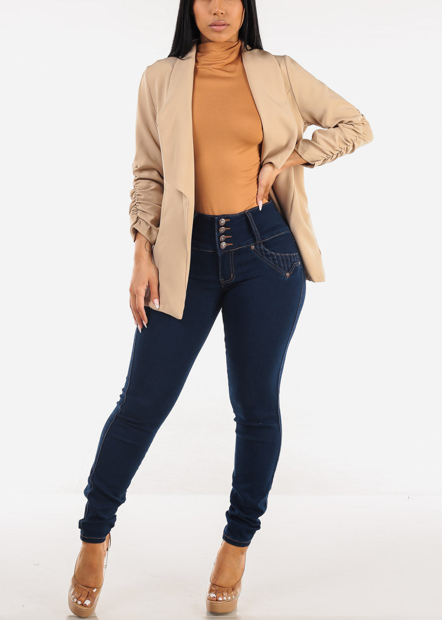 MX JEANS Butt Lift High Waist Dark Skinny Jeans