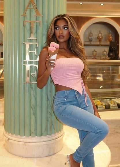 Butt Lift High Waisted Stretch Skinny Jeans Light Wash