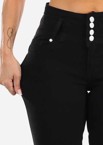 Butt Lift High Waisted Stretch Skinny Jeans Black