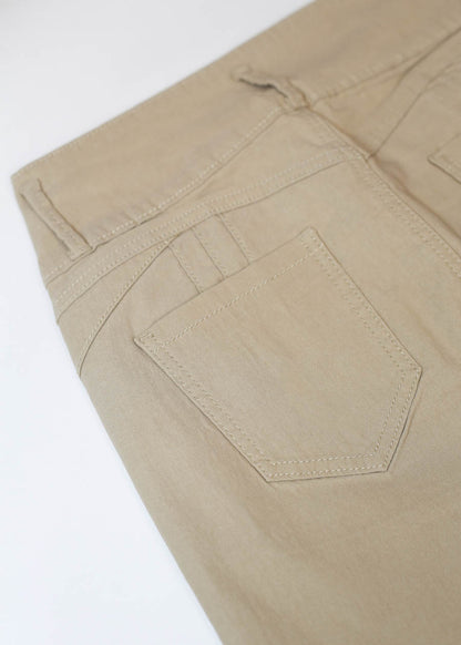 MX JEANS High Waist Butt Lift Levanta Cola Khaki Jeggings