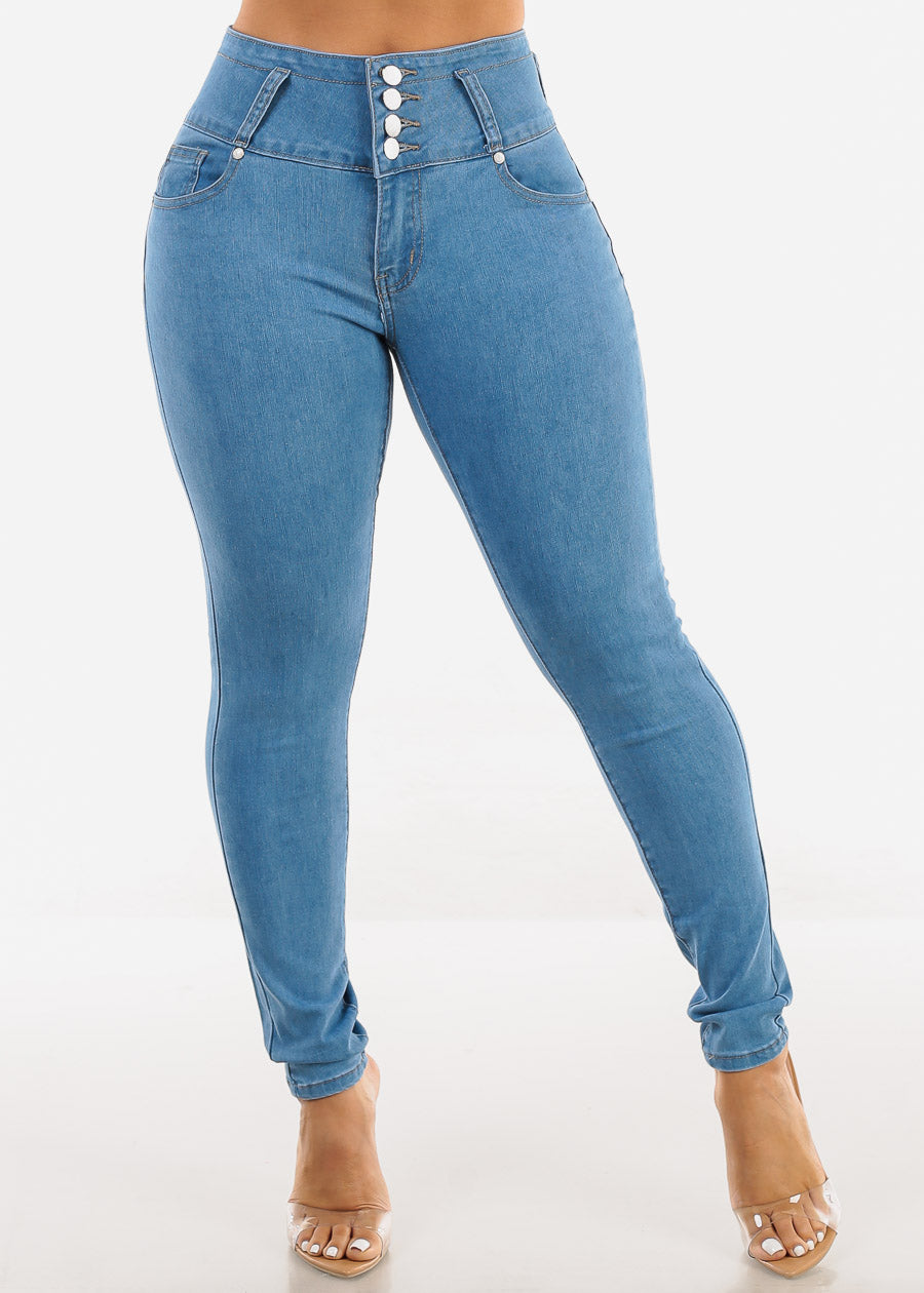 Butt Lift High Waist Light Skinny Jeans