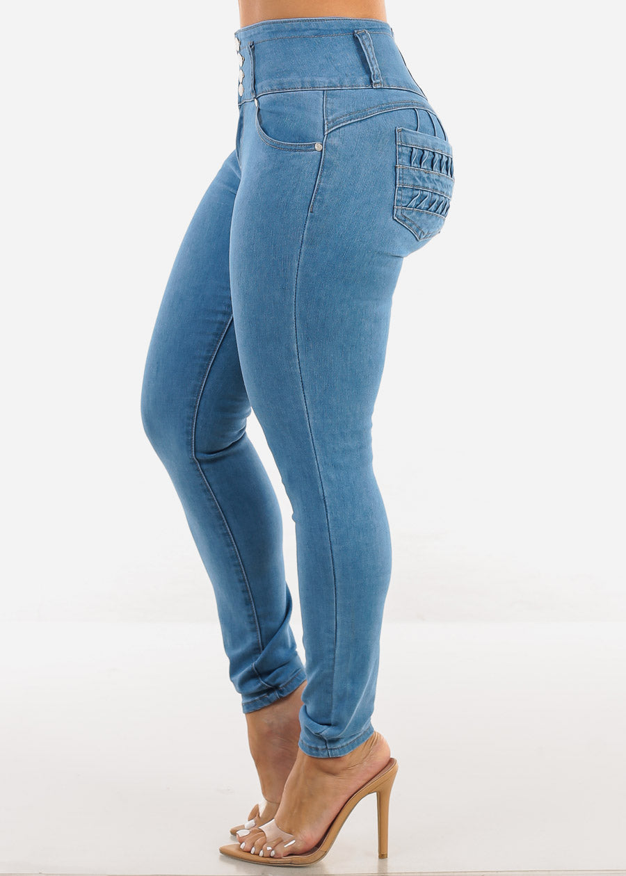 Butt Lift High Waist Light Skinny Jeans