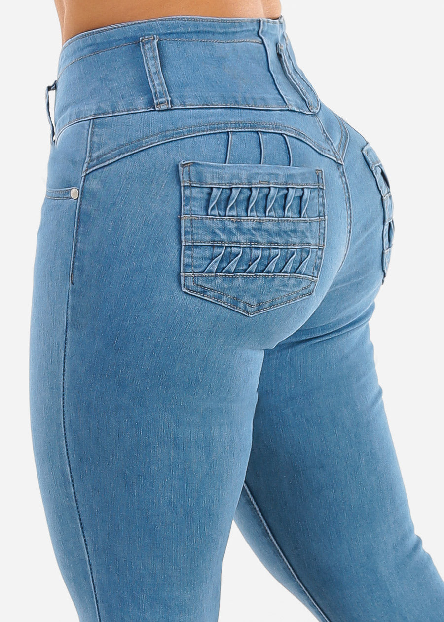 Butt Lift High Waist Light Skinny Jeans