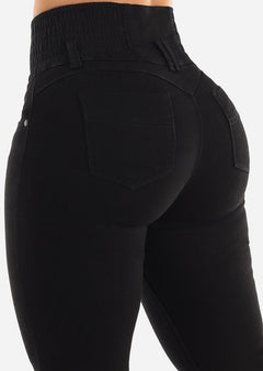 MX JEANS Spandex Waist Black Butt Lift Skinny Jeans