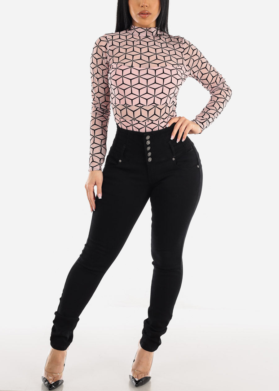 MX JEANS High Rise Sexy Black Skinny Jeans