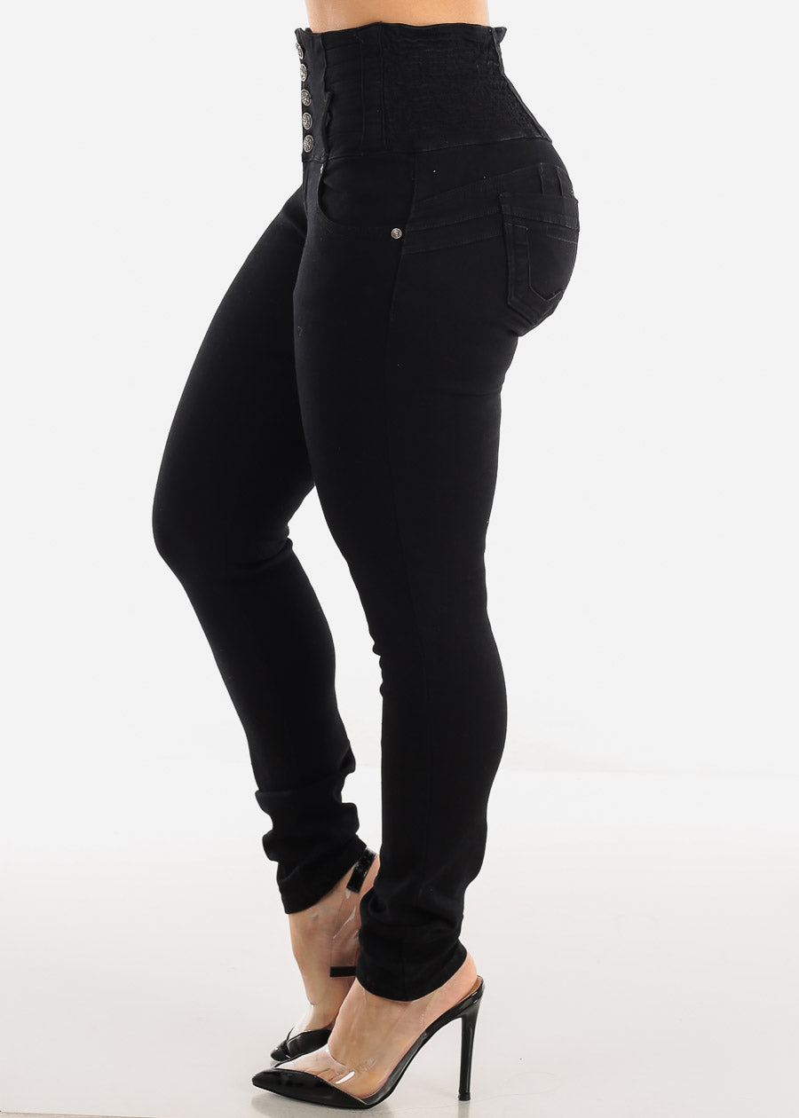 MX JEANS High Rise Sexy Black Skinny Jeans