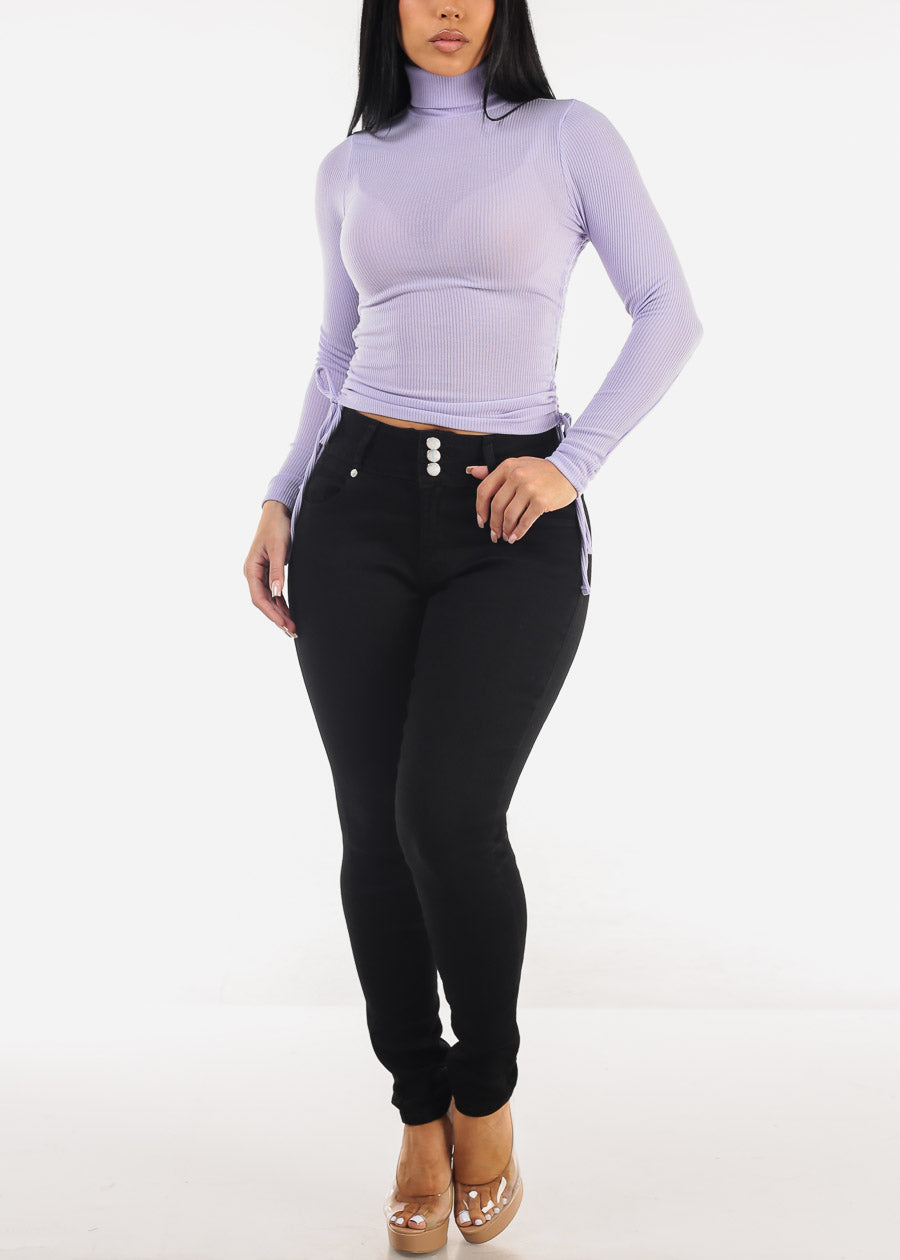 Butt Lift High Waisted Black Skinny Jeans