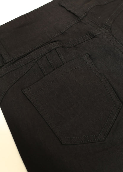 MX JEANS Butt Lift Hyper Stretch Straight Wide Leg Pants Black