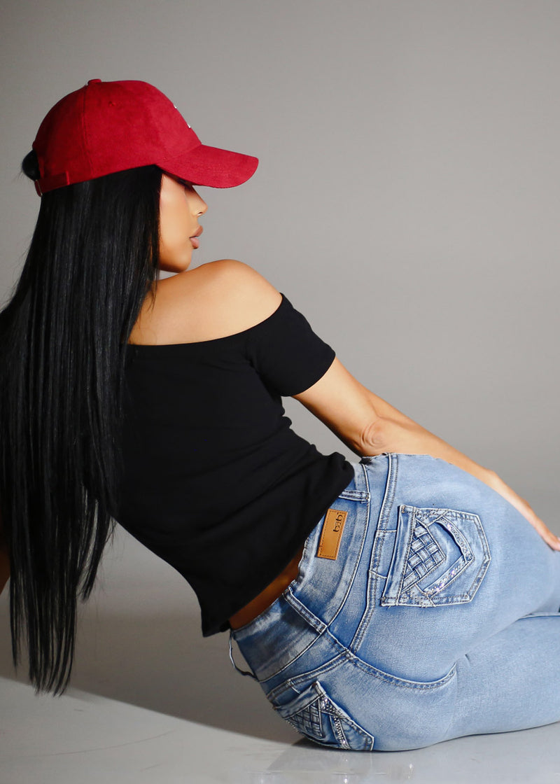 Levantacola Mid Rise Stretch Skinny Jeans Acid Wash