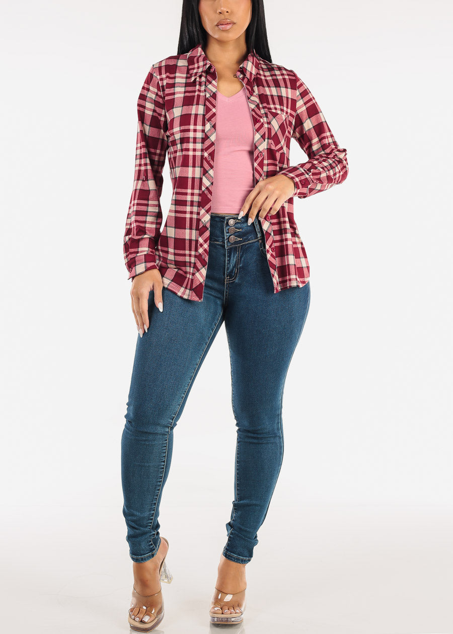 Butt Lifting Mid Rise Stretch Skinny Jeans Med Sand Wash