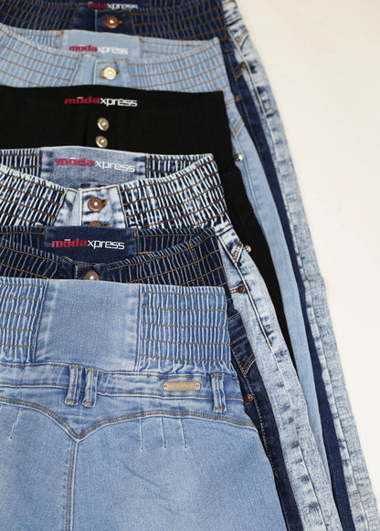 MX JEANS Ultra High Spandex Waist Levantacola Skinny Jeans