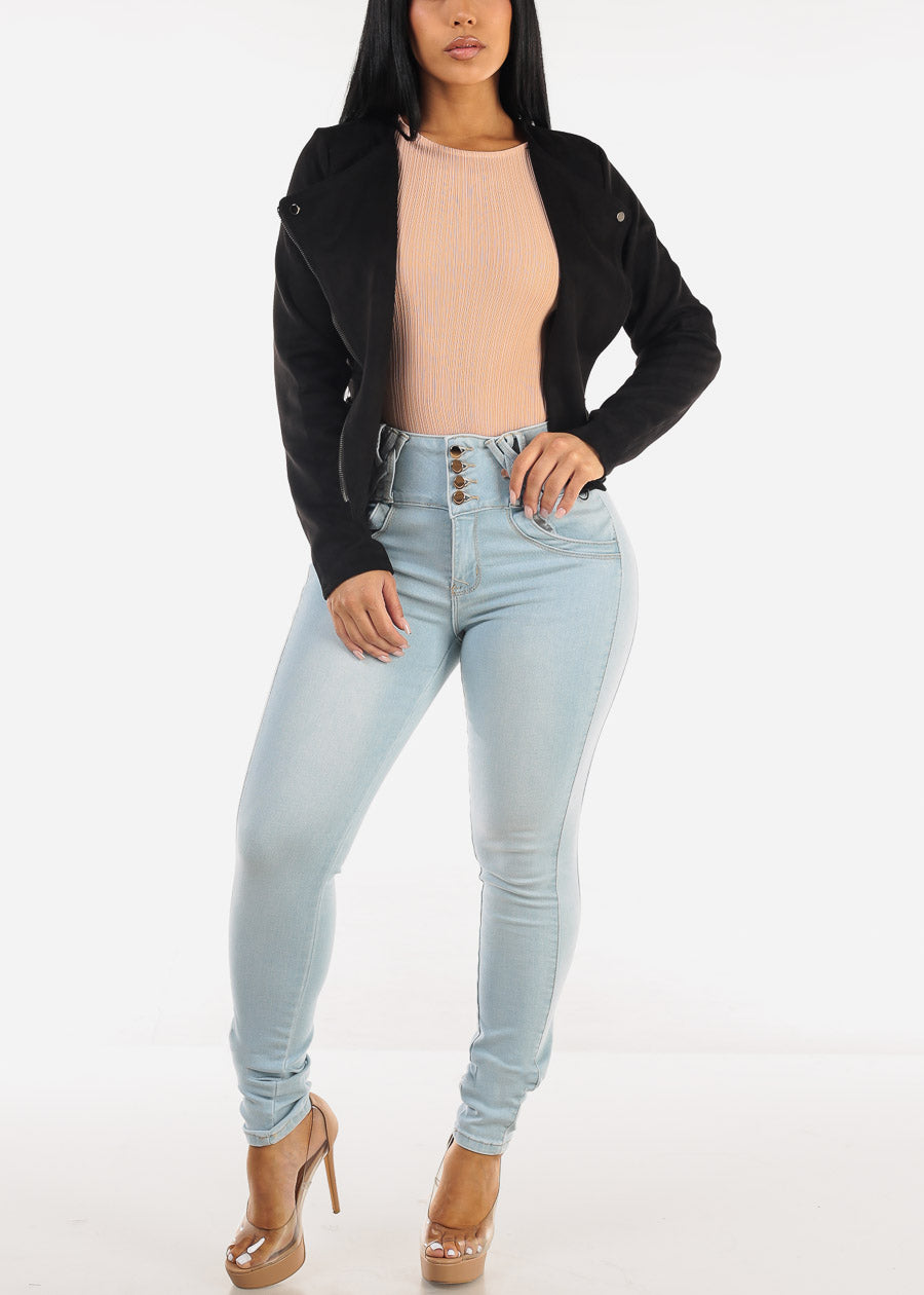 Butt Lift Super High Waist Light Skinny Jeans