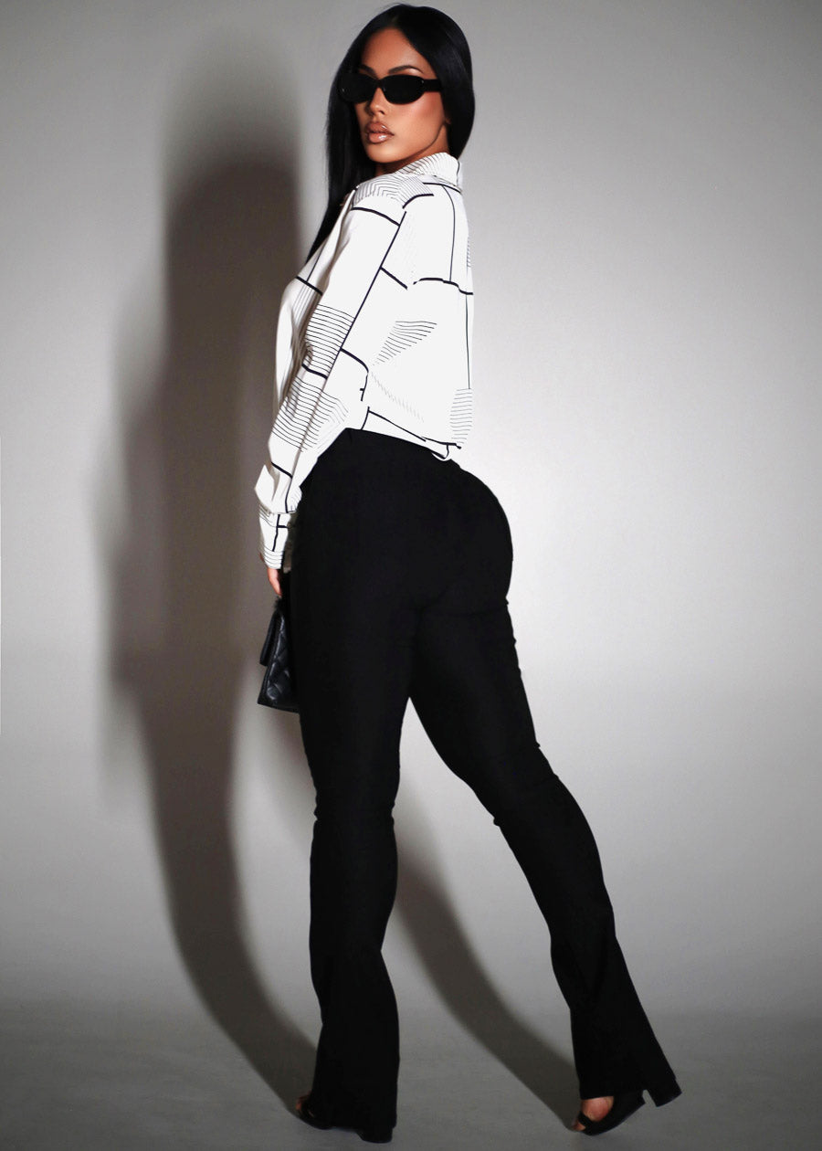 MX JEANS Butt Lift Hyper Stretch Bootcut Pants Black