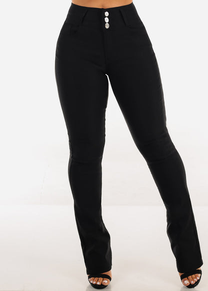 MX JEANS Butt Lift Hyper Stretch Bootcut Pants Black