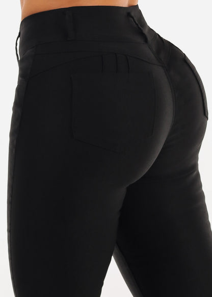 MX JEANS Butt Lift Hyper Stretch Bootcut Pants Black