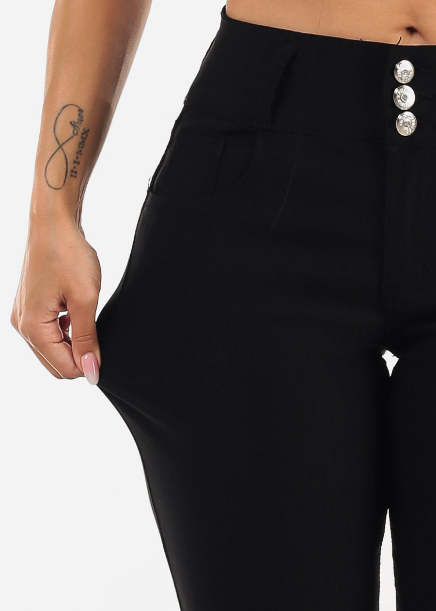 MX JEANS Butt Lift Hyper Stretch Bootcut Pants Black