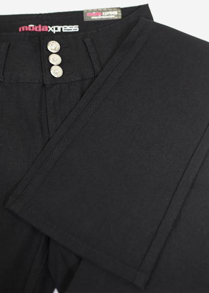 MX JEANS Butt Lift Hyper Stretch Bootcut Pants Black