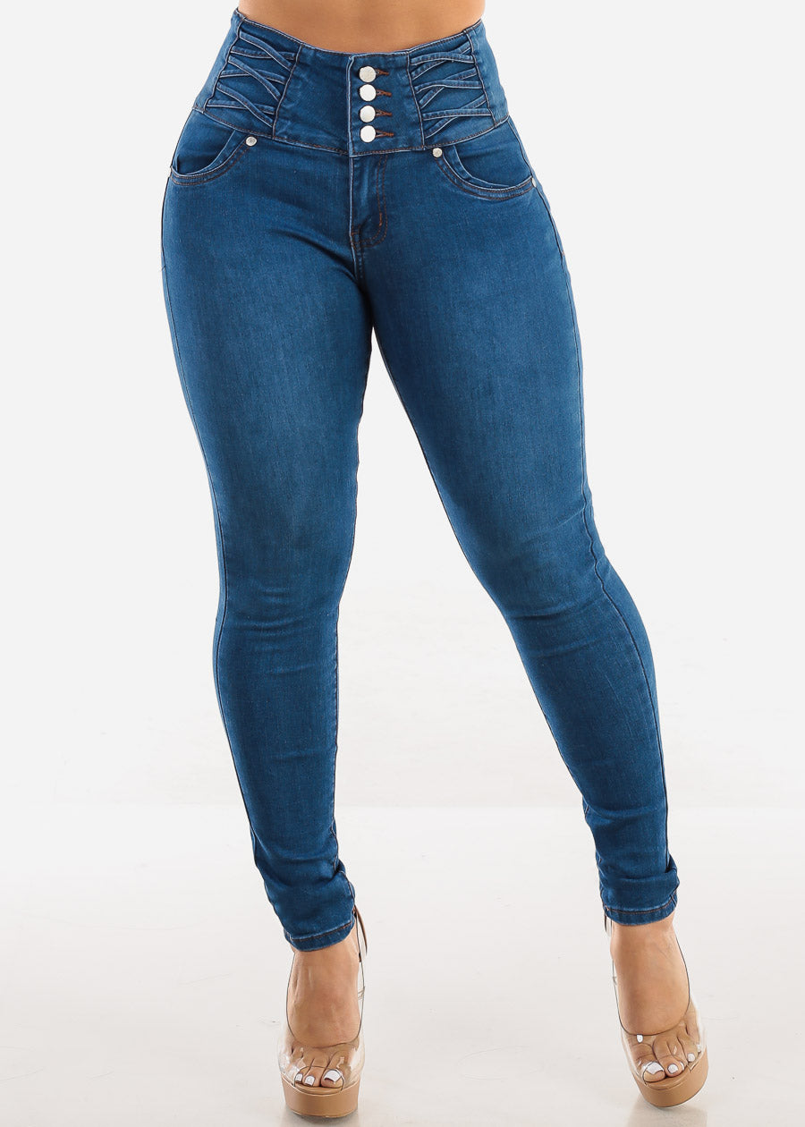 Levantacola High Waist Indigo Skinny Jeans