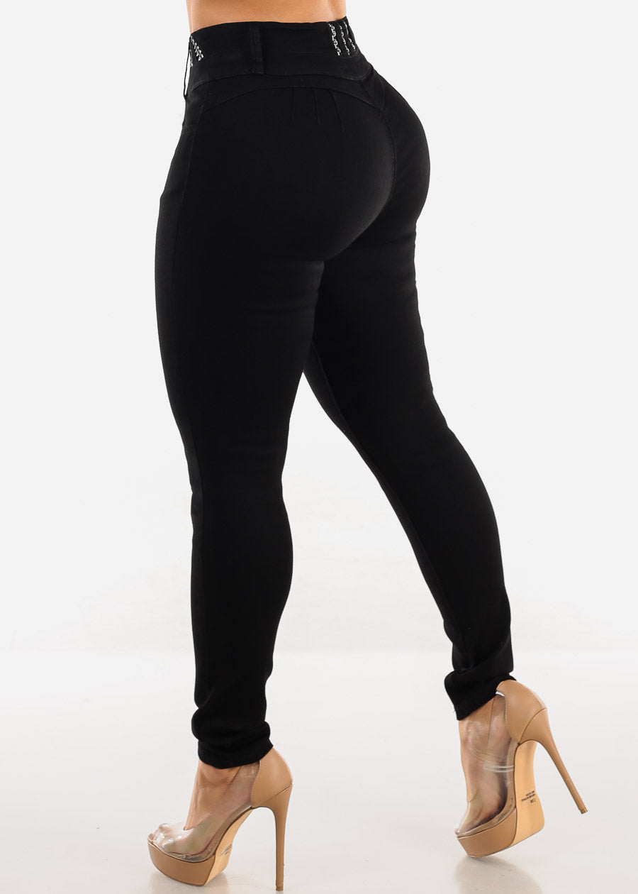 Butt Lift High Waist Black Levantacola Skinny Jeans