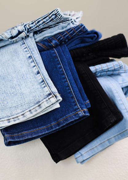 MX JEANS Butt Lift 3 Button Spandex Waist Bootcut Jeans Light Wash