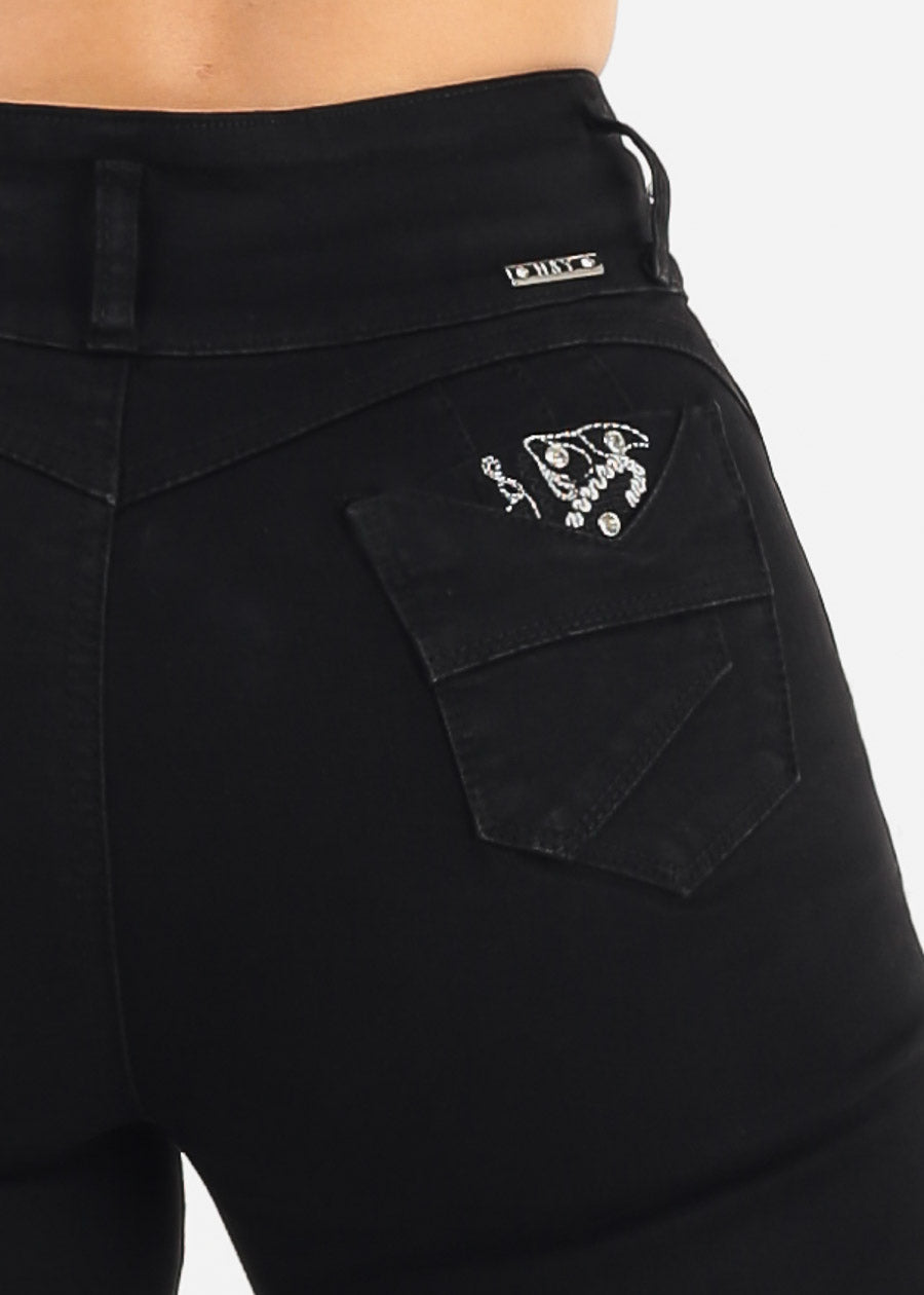 Levantacola High Rise Black Stretch Skinny Jeans