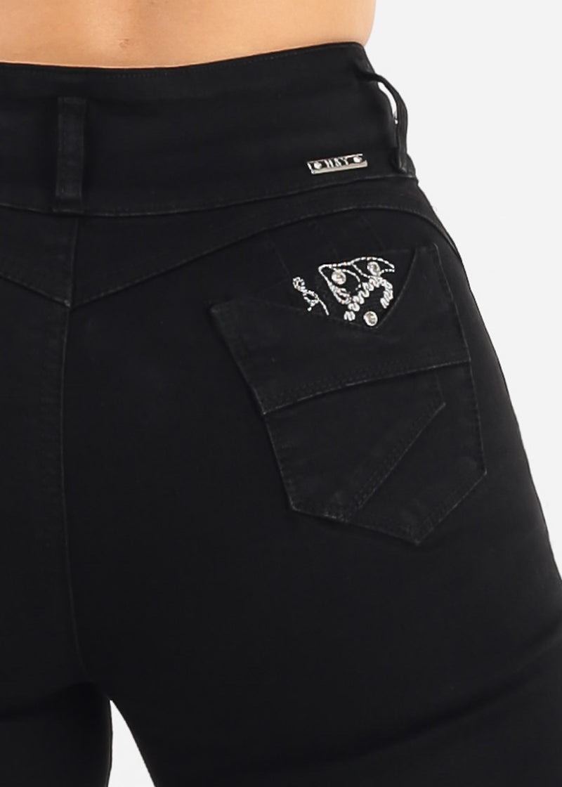 Levantacola High Rise Black Stretch Skinny Jeans