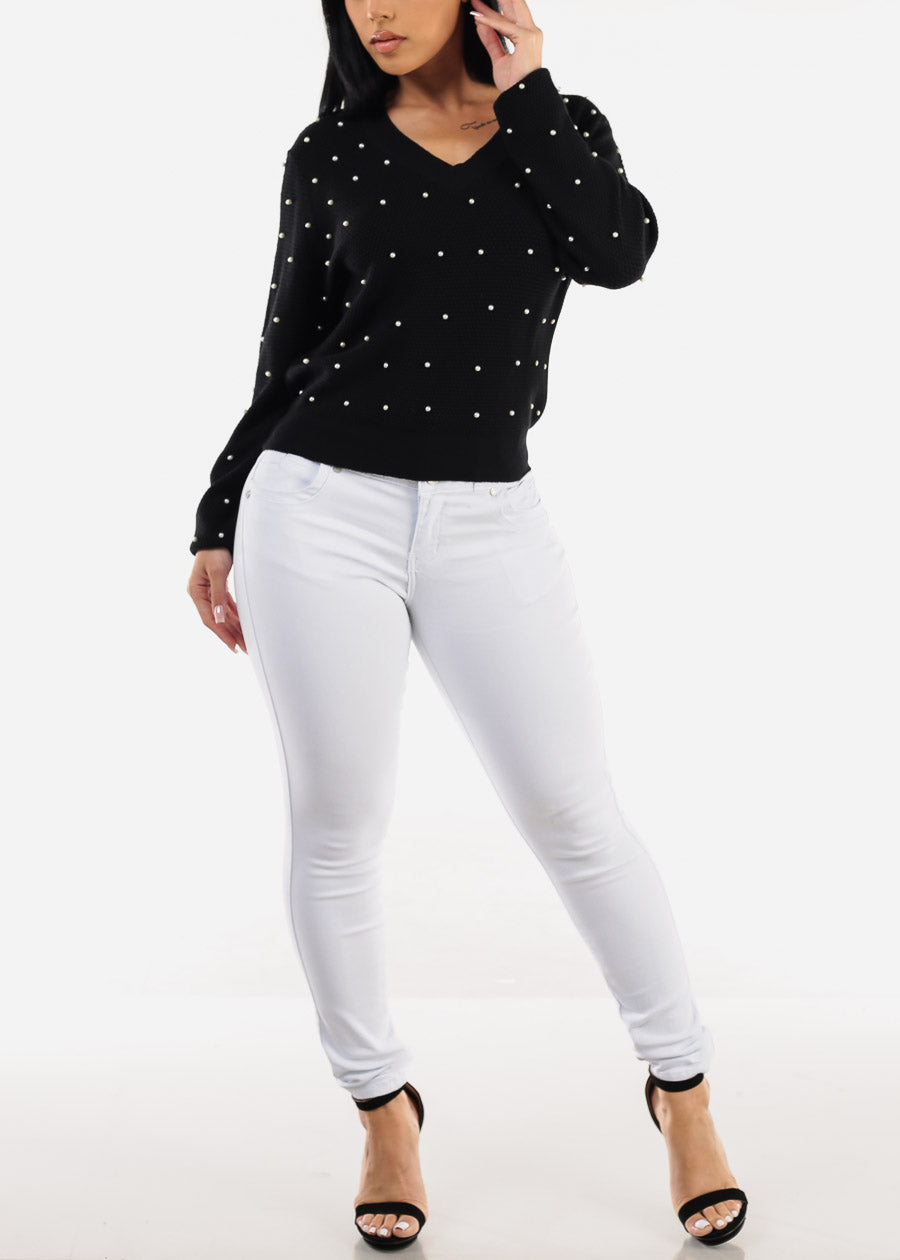 White Levantacola High Waist Skinny Jeans