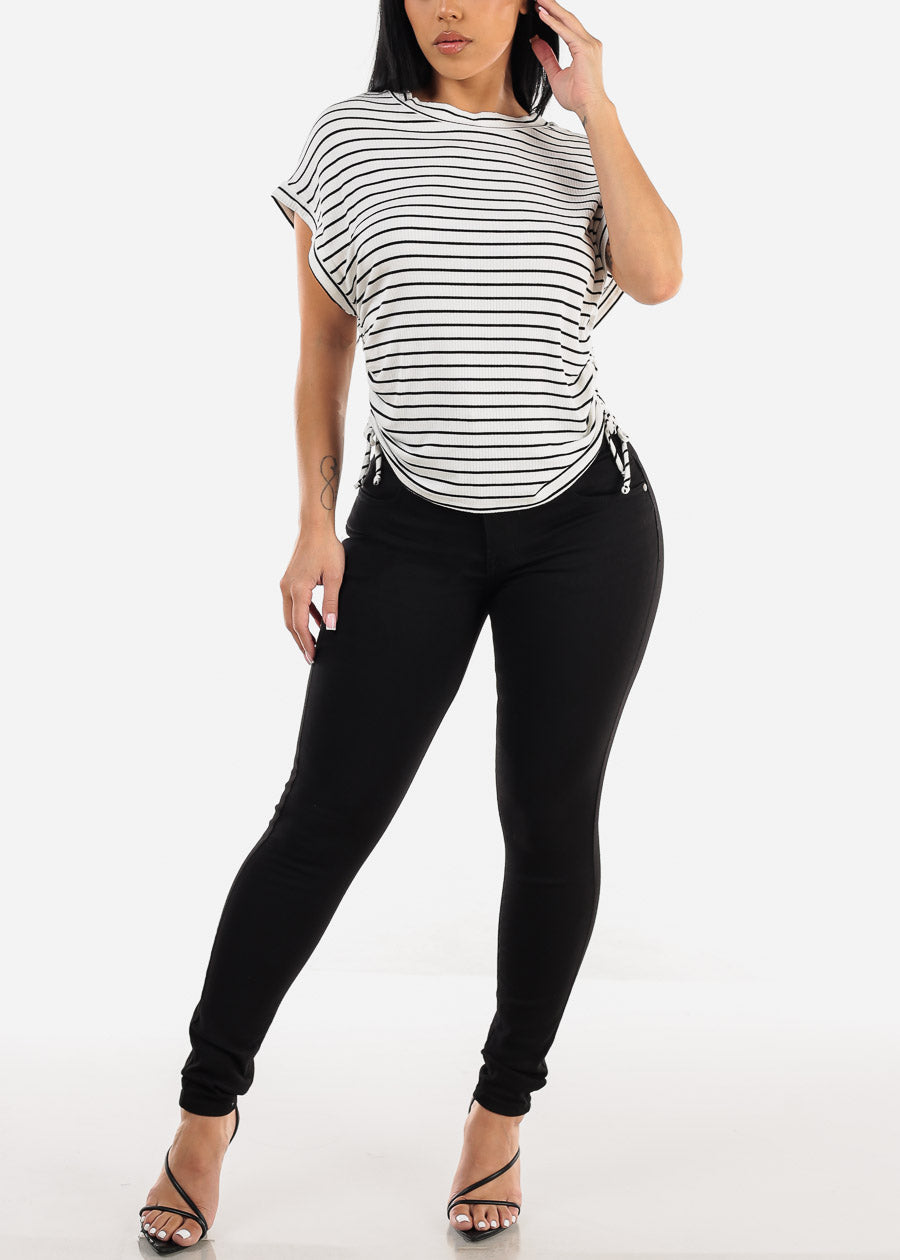 Butt Lift Super High Waist Black Skinny Jeans