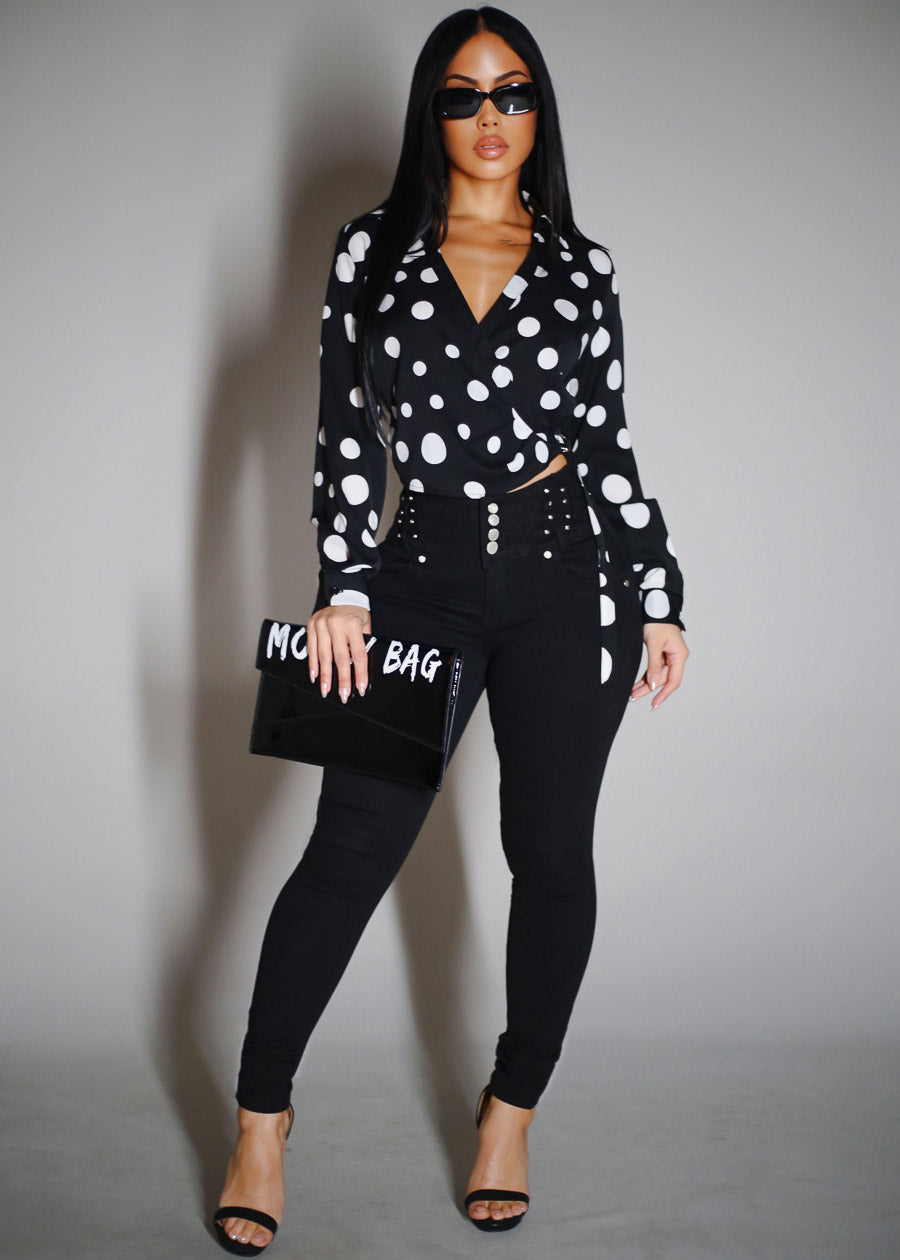 Butt Lift High Waist Black Stretch Skinny Jeans