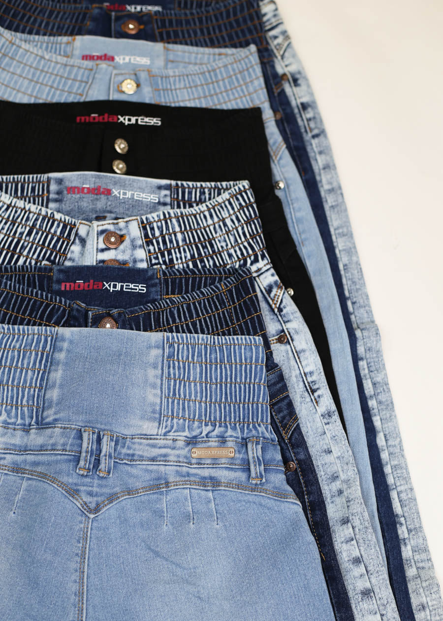 MX JEANS Spandex Waist Butt Lift Dark Wash Skinny Jeans