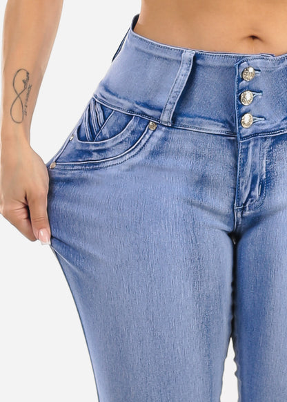 MX JEANS Levanta Cola Blue Skinny Jeans