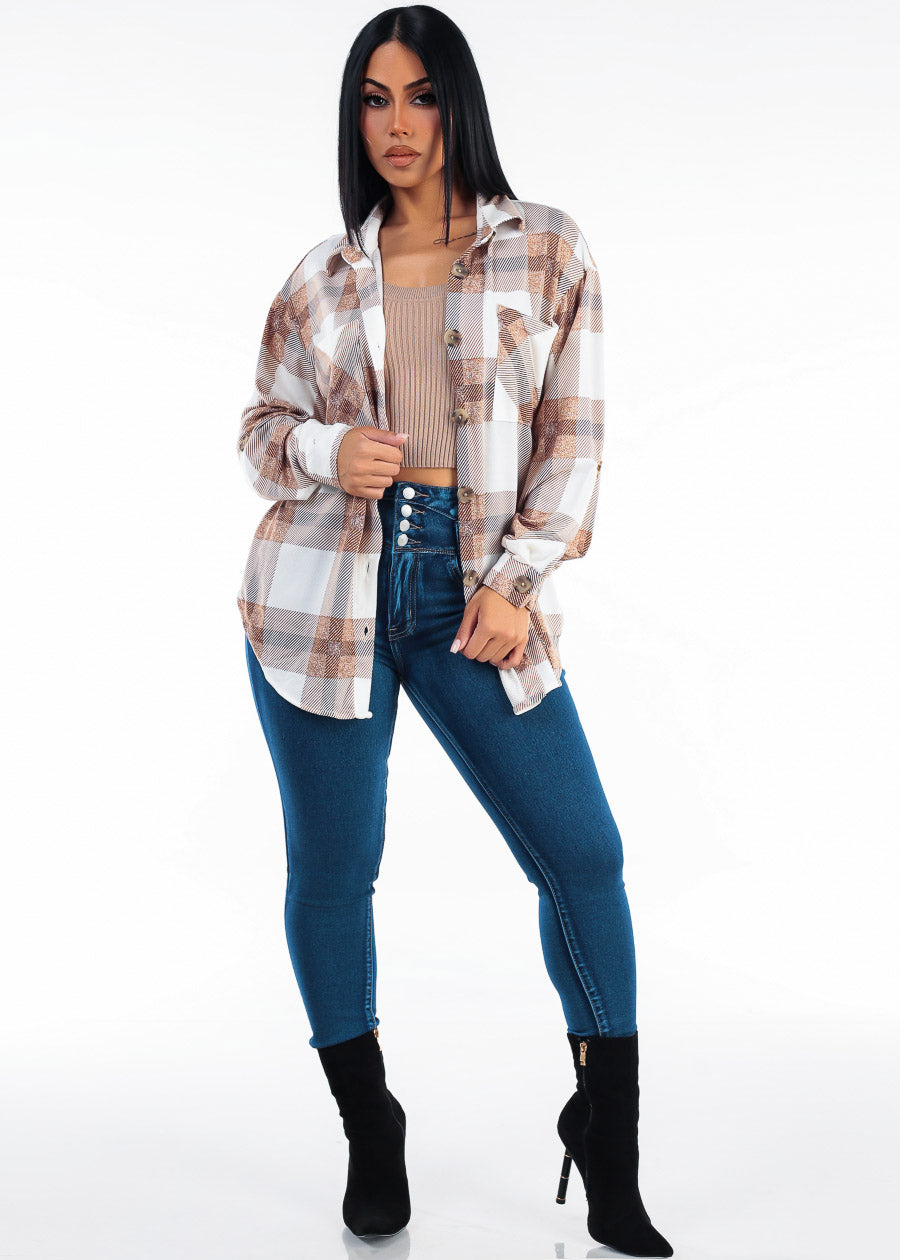 Levantacola Super High Waist Stretch Skinny Jeans Mid Sand Wash, view 2 of 7