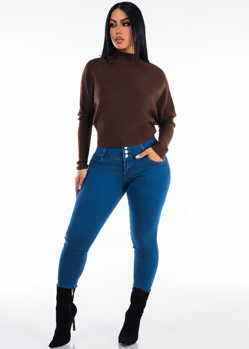 Levantacola High Waist Stretch Skinny Jeans Indigo