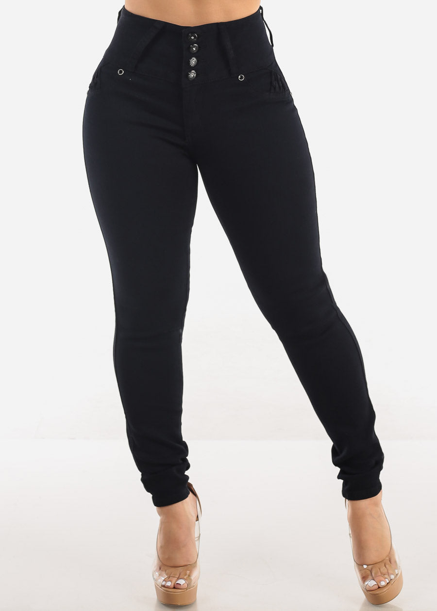 MX JEANS Butt Lift High Waist Black Skinny Jeans