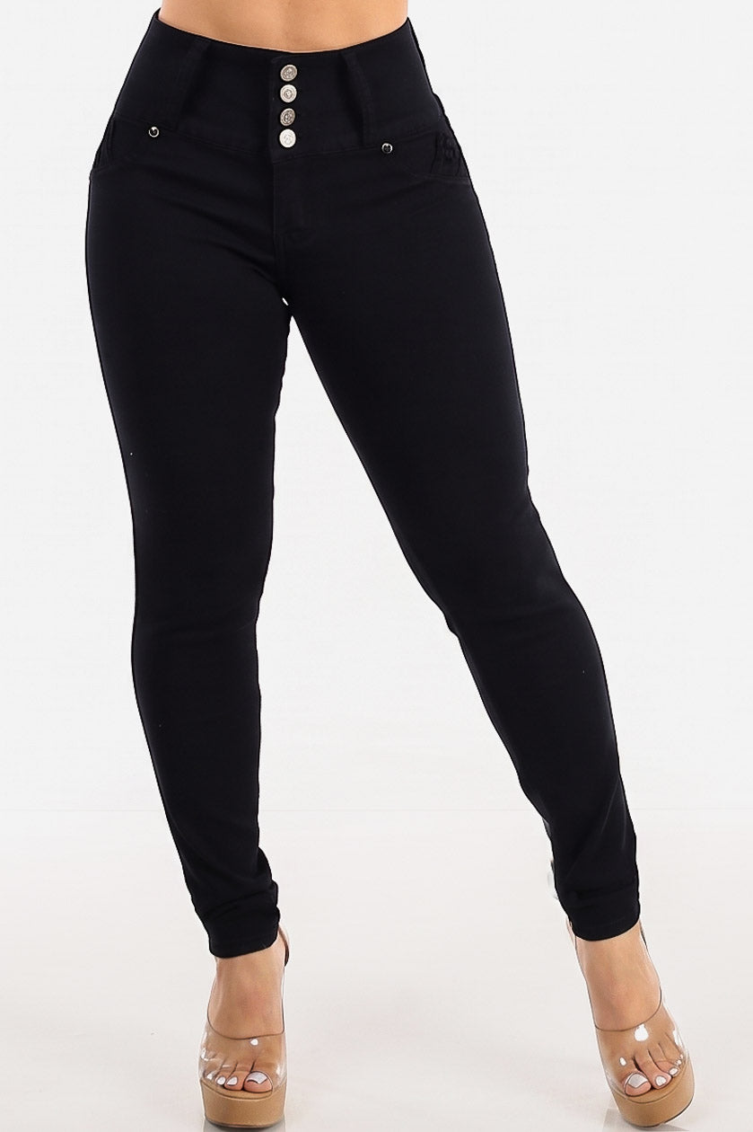 MX JEANS Butt Lift High Waist Black Skinny Jeans