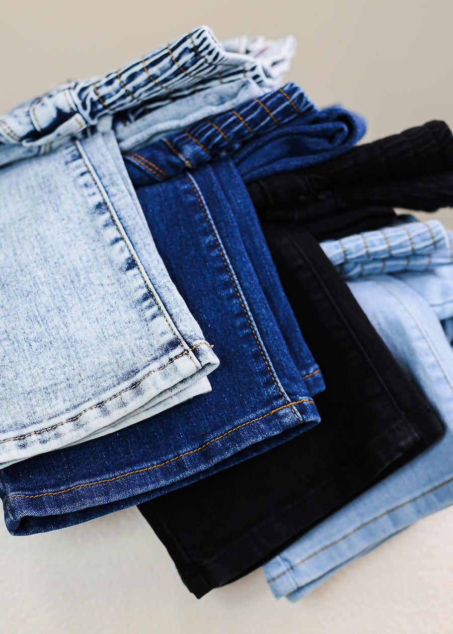 MX JEANS Butt Lift 3 Button Spandex Waist Bootcut Jeans Acid Wash