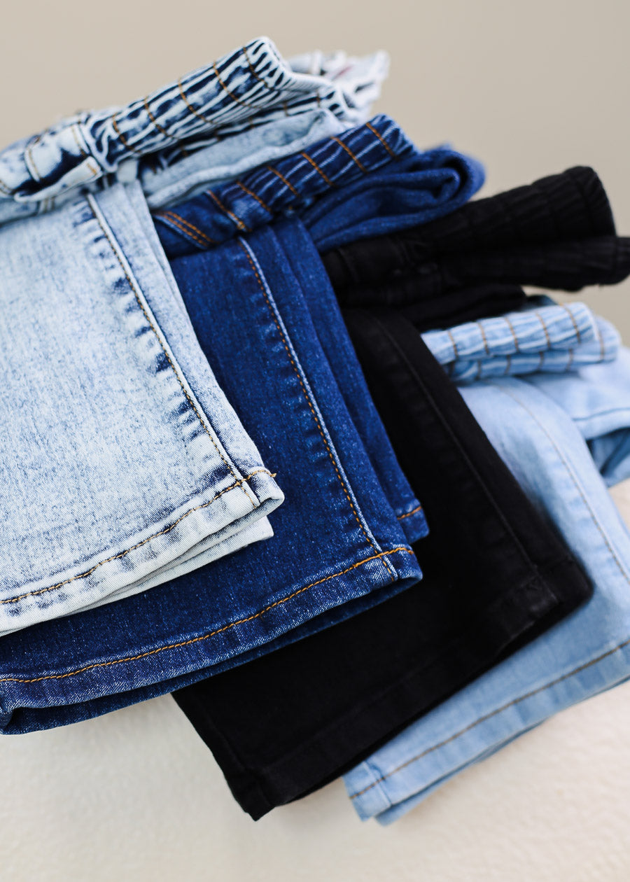 MX JEANS Butt Lift 3 Button Spandex Waist Bootcut Jeans Dark Wash